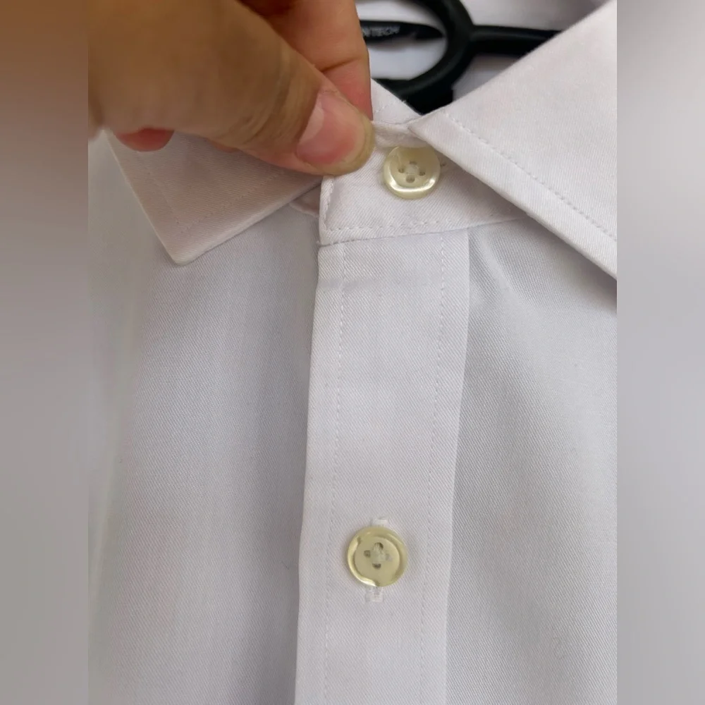 AND-Z white cotton shirt. Size Medium. Used - Picture 5 of 5